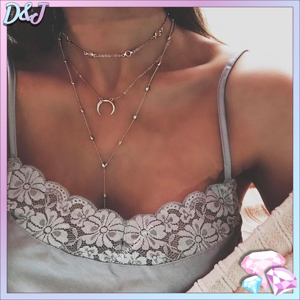 ๐โจ Moon Layer Necklace - Picture 1 of 2